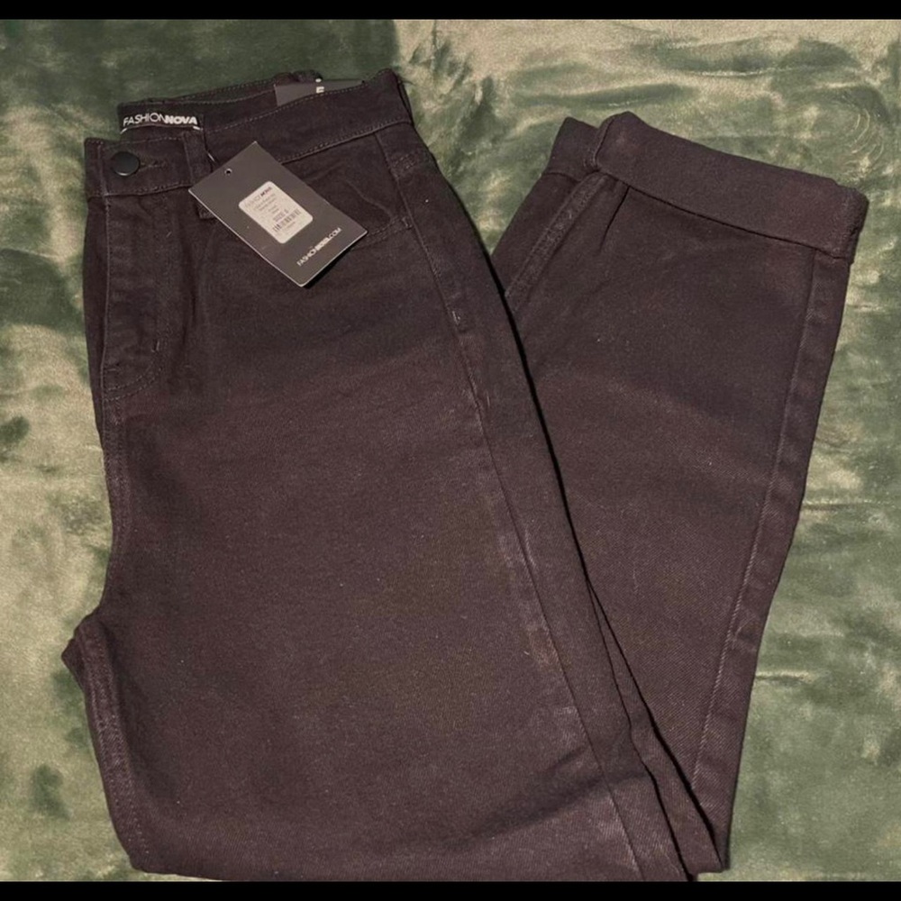 I got it from my mama jeans - black fashion nova